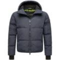 Steppjacke STONE HARBOUR "Tayroos XX", Herren, Gr. L (52), blau (navy), Obermaterial: 100% Nylon, Futter: 100% Polyester, Wattierung: 100% Polyester, Ärmelfutter: 100% Polyester, casual, lässig geschnitten hüftbedeckend, hoch geschlossener Ausschnitt, Langarm Ärmel ohne Ärmelschlitz normaler Saum mit Daumenlöchern, Jacken, Gesteppte Herren Winterjacke mit Kapuze