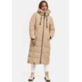 Winterjacke MARIKOO "Nadeshikoo XIV" Gr. 5XL, beige Damen Jacken extra langer Winter Mantel gesteppt