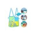 Springos - Netzstrandtasche Umhängetasche 45 x 30 x 45 cm Schultertasche mit Außentasche für Kinderspielzeug Strandspielzeug Aufbewahrungstasche