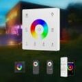 Light 12-48V Wi-FI/RF Controller Fernbedienung rgb/cct led Beleuchtung Wandschalter Dimmer: Touch Schalter Weiß, 4 Zonen - Hexim