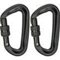 Stück Kletterkarabiner 12 kN (1200 kg), robuster Aluminium-Karabiner, D-förmiger Karabiner für Hängematten, Yoga, Schaukel, Camping, Schlüsselbund,