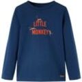 Kinder-Langarmshirt Marineblau 92