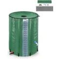 Froadp - 380L Regentonne Faltbare Regenwassertonne Regenwasserfass pvc Wassertank für Gartenbewässerung Regenwassertank mit Hahn und Ablassventil