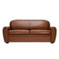 Vintage-Ledersofa braun 3-Sitzer club