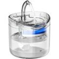 Automatischer Wasserspender, für Katzen und Hunde, mit USB-Steckeradapter, mit Reinigungs- und Filterfunktionen, 2L, transparent