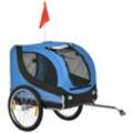 Fahrradanhänger Hundeanhänger Hunde Fahrrad Tier Anhänger Blau+Schwarz