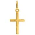 Kreuz-Anhänger FIRETTI "Schmuck Geschenk Gold 333 Halsschmuck Anhänger für Halskette Kreuz" Schmuckanhänger Gr. Gelbgold 333, 0,25 g, goldfarben (gelbgoldfarben) Damen