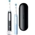 ORAL-B Oral-B iO Series 3 Duopack Elektrische Zahnbürste Matt Black/Ice Blue, Reinigungstechnologie: Mikrovibrationen