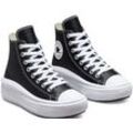 Sneaker CONVERSE "CHUCK TAYLOR ALL STAR MOVE PLATFORM LEATHER" Gr. 38, schwarz-weiß Schuhe