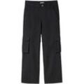 TOM TAILOR Jungen Lockere Cargo Hose, schwarz, Uni, Gr. 152