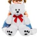 Deuba Teddybär Knuddel L - 50cm - weiß