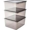 keeeper Aufbewahrungsbox 18 L mit Deckel Grau 33,5 (B) x 39 (T) x 25,5 (H) cm