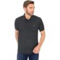 Poloshirt TRIGEMA "TRIGEMA Poloshirt DELUXE Piqué", Herren, Gr. 5XL, grau (anthrazit, melange), 100% Baumwolle, Basic, Kurzarm, Shirts