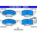 ATE Bremsbelagsatz, Scheibenbremse vorne rechts links mit Zubehör für MERCEDES-BENZ A1634200320 1634201220 A1634200020 13.0460-8004.2