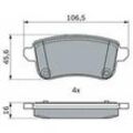 BOSCH Bremsbelagsatz, Scheibenbremse hinten rechts links für MITSUBISHI RENAULT DACIA NISSAN 440608061R 440603558R MQ005265 0 986 494 978