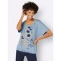 T-Shirt INSPIRATIONEN "Shirt" Gr. 36, blau (hellblau) Damen Shirts