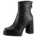 High-Heel-Stiefelette CALVIN KLEIN JEANS "HEEL PLATFORM ZIP BOOT MG NAPPA" Gr. 39, schwarz Damen Schuhe Ankleboots, Stiefelette, Blockabsatz, mit Fersen-Reißverschluss