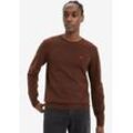 Wollpullover LEVI'S "ORIGINAL HM SWEATER" Gr. L, braun (fondue fudge), Herren, Strick, Obermaterial: 80% Wolle, 20% Polyamid, Pullover, in klassischer Rundhalsform