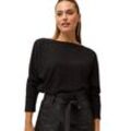 3/4-Arm-Shirt ZERO "zero Jerseyshirt mit Glitzereffekt" Gr. 34, black bird Damen Shirts Plainohne Details