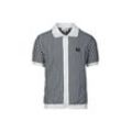 T-Shirt SERGIO TACCHINI "ABRAMO KNIT POLO Herren", Herren, Gr. L, pearled ivory, maritime blau, 100% BAUMWOLLE, normal, Rückenausschnitt, Kurzarm, Shirts, Poloshirt Herren, kurzarm Hemd, Trikot, Strickshirt, Outdoor, Sale