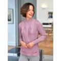 Stehkragenpullover CASUAL LOOKS "Pullover" Gr. 38, lila (mauve), Damen, 50% Baumwolle, 50% Polyacryl, unifarben, Pullover