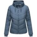 Steppjacke NAVAHOO "Liebesfee 14" Gr. M (38), blau (rauchblau) Damen Jacken gesteppte Übergangsjacke mit wattiertem Stehkragen