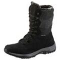 Winterboots RIEKER, Damen, Gr. 36, schwarz (schwarz, kombiniert), Textil, Lederimitat, sportlich, Schuhe, mit kuscheligem Warmfutter