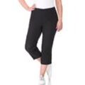 Caprihose KJBRAND "Susie Capri Wash & Go" Gr. 52, N-Gr, schwarz, Damen, Web, Obermaterial: 47% Baumwolle, 45% Polyester, 6% Viskose, 2% Elasthan, Hosen, bügelfrei