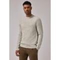 Rundhalspullover STREET ONE MEN, Herren, Gr. XL (44), soft sand melange, Stoff, 44% Polyacryl, 29% Polyester, 23% Wolle, 4% Elasthan, unifarben, casual, normal normal, Rundhals, Pullover Grobstrickpullover, aus elastischem Materialmix