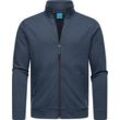 Kapuzensweatjacke RAGWEAR "Miet" Gr. L (52), blau (navy) Herren Sweatjacken coole Basic Sweatjacke