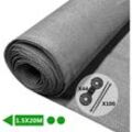 Vounot - Zaunblende 1.5×20m, Sichtschutz Zaun 90 g/m² hdpe Schattiernetz, Grau