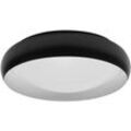 Orbis Livia LED-Deckenleuchte mit Metallring, schwarz-weiß, 24W, 1500lm, 3000K, 430mm, 830 freundliches Warmweiß, durch Klicken in 3-Stufen dimmbar,