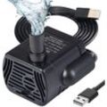 Tauchwasserpumpe, Aquariumpumpe, verstellbar, 200 l/h, 3 w, besonders leise, Catit USB-Pumpe für Teich, Aquarium, Brunnen, Aquarium, 1,4 m Kabel