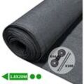 Zaunblende 1.8×20m, Sichtschutz Zaun 90 g/m² hdpe Schattiernetz, Anthrazit - Vounot