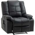 Massagesessel Fernsehsessel Elektrisch Relaxsessel mit Massagefunktion Kunstleder Holz Stahl Schaumstoff Schwarz 94 x 99 x 99 cm - Homcom