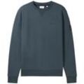 TOM TAILOR Herren Sweatshirt mit Melange Optik, blau, Meliert, Gr. L