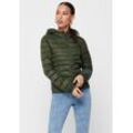 Steppjacke ONLY "ONLTAHOE HOOD JACKET OTW NOOS" Gr. XS (34), grün (colorot forest night), Damen, Steppware, Obermaterial: 100% Nylon, unifarben, Jacken