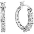 Paar Creolen FIRETTI "Schmuck Geschenk Silber 925 Ohrschmuck Ohrringe" Ohrringe Gr. 0,05 ct P3 = leicht erkennbare Einschlüsse, Silber 925 (Sterlingsilber)-Diamanten, silberfarben Damen mit Diamant