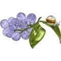 Dekofigur SWAROVSKI "Kristallfigur Sammelfigur Idyllia Schnecke und Blaubeeren, 5667549", bunt (kristallweiß, blau, grün, braun), Dekofiguren, B/H: 4,9cm x 3,6cm, Schnecke und Blaubeeren, Swarovski Kristall, Metall, Swarovski Kristall, B:4,9cm H:3,6cm