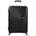 Hartschalen-Trolley AMERICAN TOURISTER "SOUNDBOX 77", Gr. B/H/T: 51,5cm x 77cm x 29,5cm 97 l, schwarz (bass schwarz), Polypropylen, modisch, Koffer, Koffer Reisegepäck Koffer groß Reisekoffer TSA-Zahlenschloss