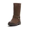 Stiefel TIMBERLAND "BRIMFIELD TALL PULL ON BOOT" Gr. 37, braun (schwarz braun suede), Damen, Leder, Schuhe, Winterschuhe, Winterstiefel