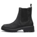 Chelseaboots TIMBERLAND "CORTINA VALLEY MID CHELSEA BOOT", Gr. 38, schwarz, Leder, sportlich, Schuhe, Stiefelette, Winterschuhe, Ankle Boots