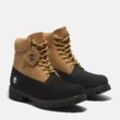 Schnürboots TIMBERLAND "6 inch Premium FTB", Gr. 46, schwarz (schwarz nubuck w wheat), Nubukleder, sportlich, Schuhe, Winterstiefel, Schnürstiefel, Winterschuhe, wasserdicht