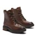 Schnürstiefelette TIMBERLAND "BRIMFIELD MID LACE UP BOOT" Gr. 37, braun (schwarz braun full grain), Leder, Schuhe, Winterschuhe, Winterstiefel, Schnürboots, Winterboots