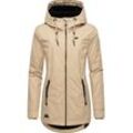 Winterjacke RAGWEAR "Zuzka Winter" Gr. L (40), grau (helltaupe) Damen Jacken stylischer Winterparka mit Teddyfleece Innenfutter