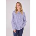 Klassische Bluse LIEBLINGSSTÜCK "RosaryL" Gr. 34, blau (dark denim) Damen Blusen mit Streifen