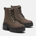 Schnürstiefelette TIMBERLAND "EVERLEIGH MID LACE UP BOOT" Gr. 37, braun (medium braun nubuck), Leder, Schuhe, Winterschuhe, Winterstiefel, Schnürboots, Winterboots