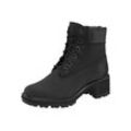 Schnürstiefelette TIMBERLAND "Kinsley" Gr. 37,5, schwarz, Leder, Schuhe, Winterschuhe, Winterstiefel, Schnürboots, Winterboots, wasserdicht, Topseller