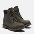 Schnürboots TIMBERLAND "6 inch Premium FTB", Gr. 42, grau (medium grau full grain), Nubukleder, sportlich, Schuhe, Winterstiefel, Schnürstiefel, Winterschuhe, wasserdicht