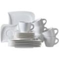 Kaffeeservice MÄSER "Geschirr-Set, Service La Musica", weiß, 18 tlg., Porzellan, Geschirr-Sets, 18 Teile, für 6 Personen